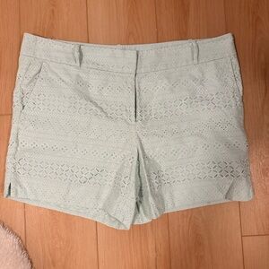 Loft Women's Mint Eyelet Lace Shorts